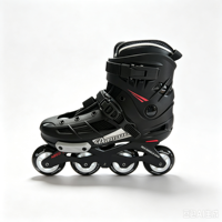 Patins à roulettes en ligne à coque rigide en PP écologique avec roues en PU, taille fixe et maille amovible pour les sports de plein air