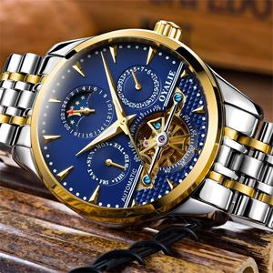 Reloj Mecánico Automático de Lujo para Hombre con Fase Lunar Luminosa y Tourbillon Multirrotatorio, Colección Carnival - Product Image 5