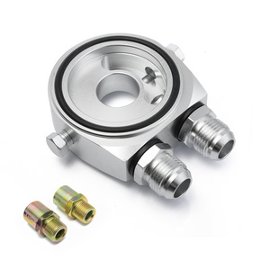 Addco-epman ตัวกรองน้ำมันอลูมิเนียม1.5 x M20อะแดปเตอร์จานแซนวิช1/8ชุดทำความเย็นน้ำมัน AN10 AN8 EPOL01 - Product Image 1