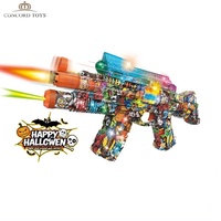 Pistolet Mitrailleur Électrique en Plastique à Effets Sonores Réalistes pour Enfants, Jouet de Cosplay et Jeu d'Imitation en Extérieur, Spécial Halloween