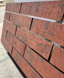 Panneaux de revêtement en briques, mur extérieur, mur fin extérieur, carrelage mural, design en briques réfractaires, pierre artificielle décorative, faux panneaux muraux en briques - Product Image 3