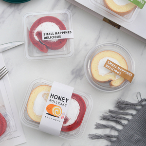 Custom Logo Clear PET Plastic Dessert <b>Box</b> Disposable Swiss Roll Mousse <b>Cake</b> <b>Box</b> <b>Transparent</b> Packaging <b>Box</b> for Bakery Store - Product Image 3