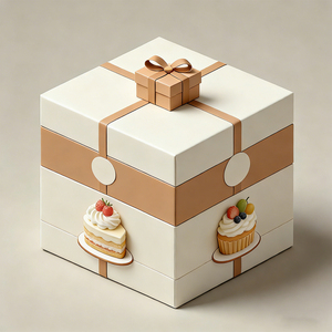 Cajas para Pasteles y Postres Plan White Basque Cheese Flower, Personalizables, Reutilizables, <span class=keywords><strong>de</strong></span> Diferentes Tamaños, Premium, para Tiendas <span class=keywords><strong>de</strong></span> Postres y Bodas - Product Image 1