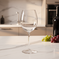 Verres à vin en cristal moderne soufflés à la main sans plomb pour mariage et fête, vente en gros