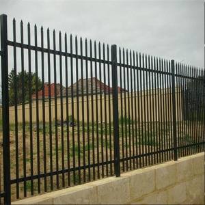 8FT Villa Ornamental Steel Fencing <strong>Posts</strong> 6FTX8FT Wrought Iron Railing Heat Treated <strong>Wood</strong> for Home Security Border Application - Product Image 4