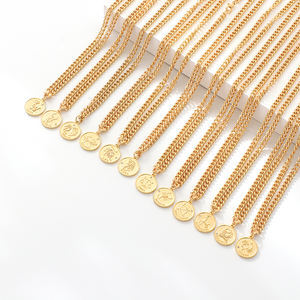 Hip hop punk Collar chapado en oro 12 Constelaciones collar <span class=keywords><strong>de</strong></span> acero inoxidable joyería - Product Image 1