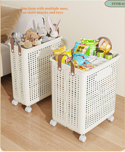 Nuevo Producto para el Hogar: Cesto de Ropa Plegable Multifuncional, Cestas de Almacenamiento de Plástico para Juguetes y Ropa con Ruedas y Asas - Product Image 4
