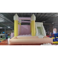 Château gonflable commercial en PVC personnalisé en usine, combinaison toboggan et trampoline gonflable, marque QY, 3x3M, Chine, vente chaude