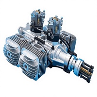 Moteur à essence pour avion modèle réduit DLE120T4, à voilure fixe, quatre cylindres, deux temps, refroidissement naturel par air, 120 cm³