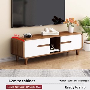 Soporte para TV |   Juego de Mesa de Centro Minimalista y Moderno para Sala de Estar |   Mueble de TV de Madera Maciza con Base - Product Image 4