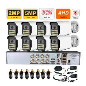 ชุดกล้องวงจรปิด TSEye 8CH 5MP AHD XVR ระบบรักษาความปลอดภัย กล้องวงจรปิดมองเห็นสีในเวลากลางคืน มาตรฐานกันน้ำ IP66 ระบบตรวจสอบและเฝ้าระวัง - Product Image 1