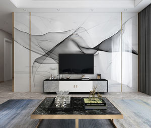 Panneau mural de télévision de luxe, superbe, modè<span class=keywords><strong>les</strong></span> d'unité murale, en pierre gravée, 1 pièce - Product Image 4