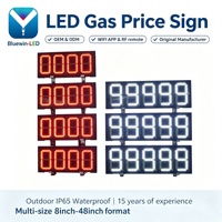 Pantalla LED de 7 Segmentos para Precios, Tablero de Precios de 4 Dígitos 8.888, Tablero de Visualización de Precios de Combustible para Gasolinera