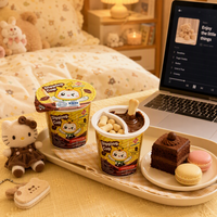 Pot de 15g pour mini-biscuits à tremper, double compartiment, avec pâte de cacao et bâtonnets de biscuit, vente en gros, OEM, directement de l'usine