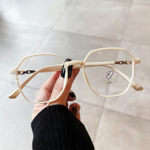 Montures de lunettes Qianai Square TR90 anti-UV et anti-lumière bleue pour femmes, monture irrégulière moyenne, verres PC - Product Image 5