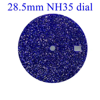Cadrans de montre OEM personnalisés avec logo, en pierre de grès bleue naturelle HQ 28,5 mm, NH34 NH35 NH36, cadran vert météorite, cadran en malachite, fabricant