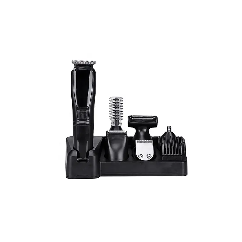 Multifunctional New Arrival Cordless 6 in 1 Rechargeable Electric Beard And Nose Hair Trimmer