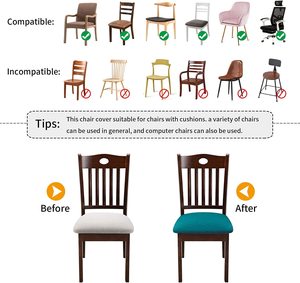 Venta al por mayor <span class=keywords><strong>de</strong></span> encargo extraíble Jacquard silla <span class=keywords><strong>fundas</strong></span> lavables antipolvo <span class=keywords><strong>comedor</strong></span> asiento <span class=keywords><strong>Fundas</strong></span> <span class=keywords><strong>de</strong></span> cojín - Product Image 4