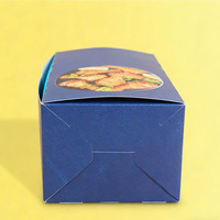 Boîte à poulet frit en carton ivoire pliable empilable biodégradable avec logo personnalisé pour la livraison de gâteaux et de poulet frit pour restaurant