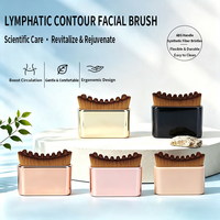 Brosse faciale de drainage lymphatique améliorée en usine, avec poils de 0,075 mm, brosse sèche pour le visage, outil de massage Gua Sha pour le drainage lymphatique