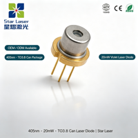 Diodes laser 405 nm de haute qualité, 65 mW, monomodes, violettes, pour la détection de particules fines, utilisation en capteur
