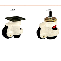 Lot de 4 roulettes rétractables robustes pour meubles, roulettes de nivellement pour atelier industriel avec poignée de réglage