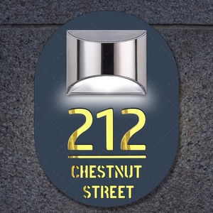 Dropshipping chiếu sáng năng lượng mặt trời địa chỉ mảng bám chiếu sáng đường phố lên doorplate dấu hiệu căn hộ cửa tấm dấu hiệu - Product Image 5