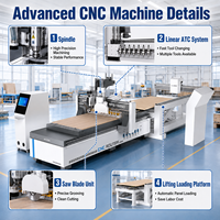 Machine de découpe CNC ATC moderne avec étiqueteuse automatique et scie de découpe, routeur CNC 3018 pour fabricants de meubles