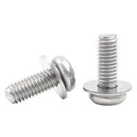 Vis à tête cylindrique cruciforme en acier inoxydable 304 avec rondelle plate, ensemble de vis M2 M3 M4 M5