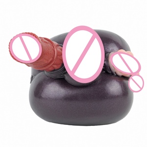 Hot Selling Fantasy Animal Dual Channel Male Masturbator Cup Soft Silicone Sex Toy with Horse <b>Dildo</b> Shape for Adult Pleasure - Product Image 4