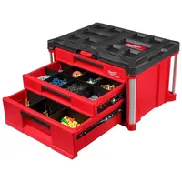 Boîte à outils multi-profondeurs PACKOUT à 3 tiroirs, boîte de rangement robuste, accessoires pour outils