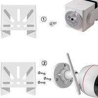 Supports d'angle muraux en acier inoxydable pour caméras de surveillance extérieures (compatible PTZ) – Accessoires de sécurité populaires