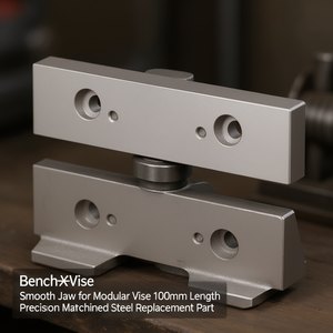 Mandril liso para tornillo de banco modular, 100 mm de longitud, pieza de repuesto de acero mecanizado de precisión - Product Image 3