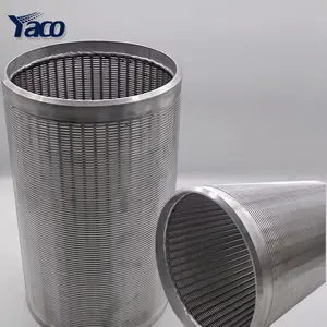 Custom Johnson pipe Wedge Wire Wrapped Screen Steel Drum Filter Tube for Fish Pond Supplier