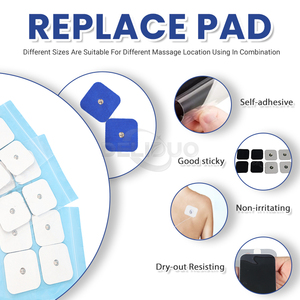 Tampon de massage auto-adhésif personnalisé Stimuler électrodes bouton 5x5 cm électrodes <span class=keywords><strong>Compex</strong></span> Ems électrode forte collante pour les muscles - Product Image 3