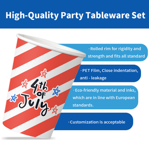 Xieli Vietnam Servilletas <span class=keywords><strong>de</strong></span> platos <span class=keywords><strong>de</strong></span> vasos <span class=keywords><strong>de</strong></span> papel impresas personalizadas Happy Independence Party - Product Image 4
