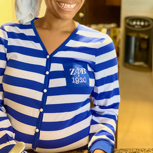 Nueva Llegada, Camiseta Personalizada Blanca y Azul para Mujer, Blusa con Letras Griegas <span class=keywords><strong>de</strong></span> la Hermandad Zeta Phi Beta, Blusa para <span class=keywords><strong>Fiesta</strong></span> - Product Image 6
