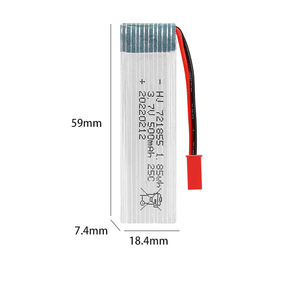 工厂721855 3.7V 500mAh 25C 可充电锂聚合物电池，适用于带灯光和声音效果的遥控飞机、直升机和无人机 - Product Image 6