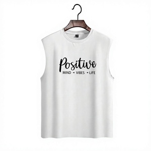 เสื้อกล้ามถักสำหรับผู้ชาย สีพื้น คอกลม สวมใส่สบาย ผ้าฝ้าย 100% สีขาว ดำ เทา เขียวมะกอก - Product Image 4