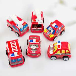 Camion de pompiers à rétrofriction 1737, voiture de pompier anti-chute et durable, mini voiture à rétrofriction, cadeau jouet pour enfants, vente en gros à 1 yuan - Product Image 3