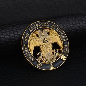 フリーメーソン古代と受け入れられたスコットランドの儀式エナメルピンメタルバッジ - Product Image 3