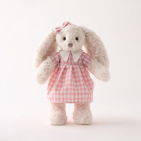 Adorable lapin en peluche en robe, jouet confortable pour filles et enfants