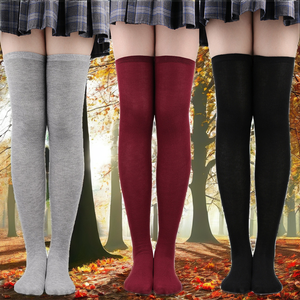 הסיטונאי קל מפוספסים גרביוני נשים יפנית הברך הירך גרביים גבוה לוגו הדפסה עבור קוספליי באביב החורף - Product Image 3