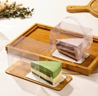 Boîte d'emballage pour desserts sucrés - Coffret de goûter à l'anglaise - Boîte d'emballage pour mousse triangulaire multi-couches