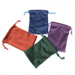 Petit sac de voyage en velours à cordon pour bijoux, colliers, bagues, cadeaux de Noël, de mariage, de bonbons, personnalisable avec logo - Product Image 4