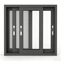 Ventana Horizontal Abatible para Dormitorio KOJOON, Ventana Corredera de Dos Paneles, Diseños de Ventanas Correderas Manuales de Aluminio para Dormitorio