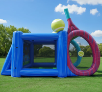 Jeu de sport interactif gonflable de tennis et de pickleball de qualité commerciale avec matériau PVC, certifié CE, garantie de 3 ans, installation facile