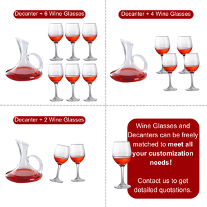 Verres à <span class=keywords><strong>vin</strong></span> d'usine en gros, ensemble <span class=keywords><strong>de</strong></span> carafes en cristal soufflé à la main, ensemble <span class=keywords><strong>de</strong></span> 6 verres à <span class=keywords><strong>vin</strong></span>, élégance traditionnelle durable, <span class=keywords><strong>vin</strong></span> rouge pour cadeau - Product Image 3
