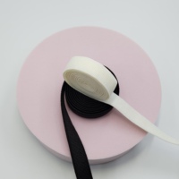 Usine Polyester Enduit Tissé Sangle Élastique 38mm Largeur Élastique Plié Bande Nylon Ceinture Bias Bande avec 10mm Sangle de Tête de Dess