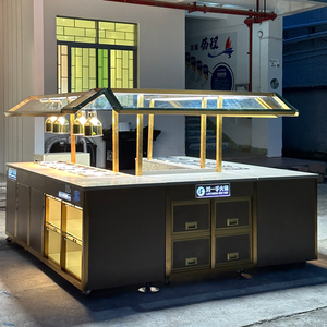 Kleadone tùy chỉnh sang trọng đá cẩm thạch Countertop nóng truy cập cách nhiệt Tủ hiển thị kỹ thuật số thiết bị làm lạnh - Product Image 2